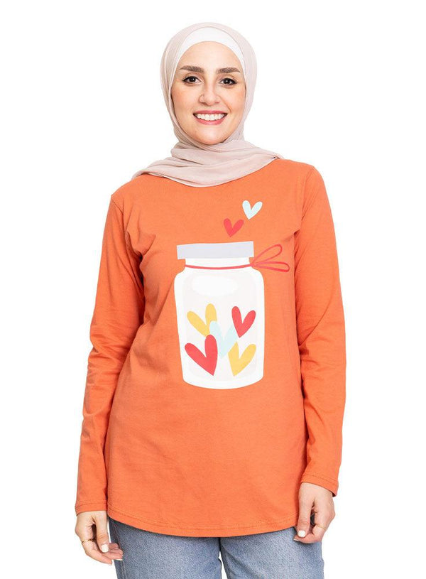 Copper Coin Printed Long - Sleeve Design 49 - Khotwh